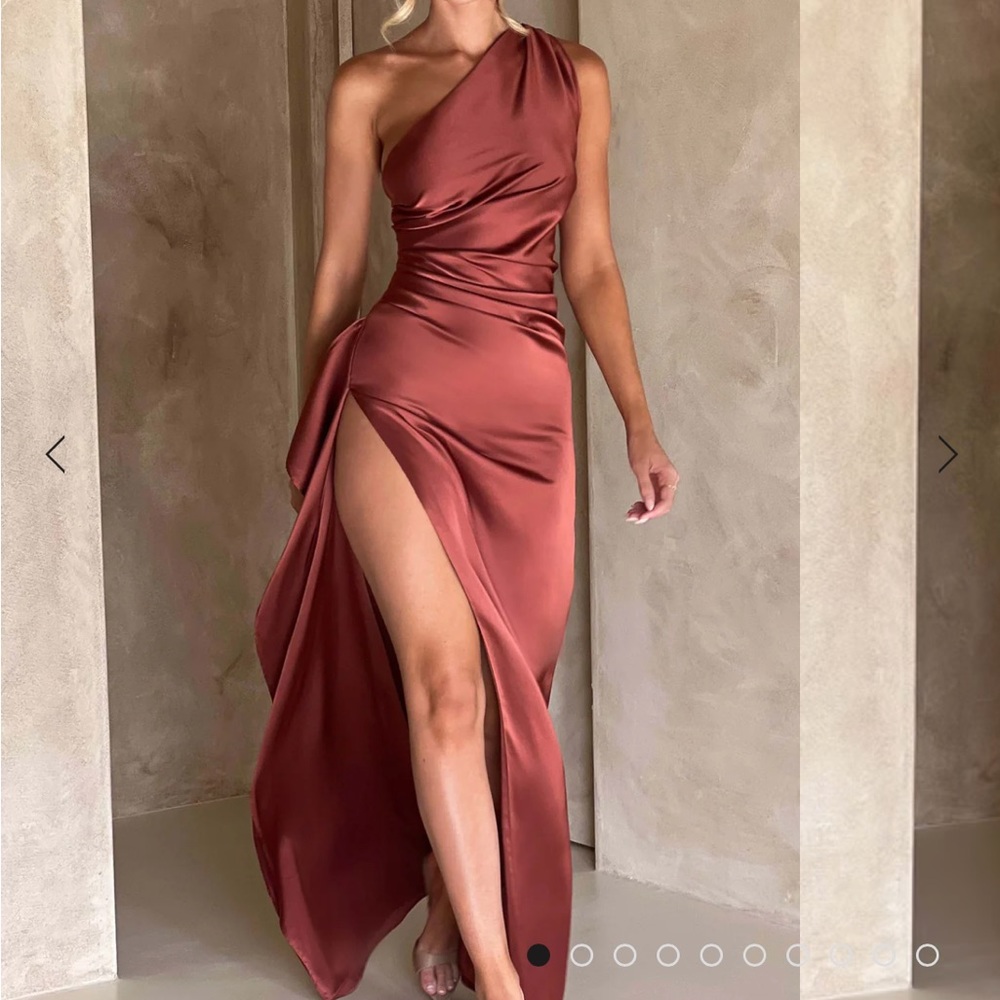 Rust bridesmaid dress